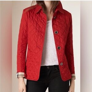 Burberry Brit Quilted Red Jacket XS